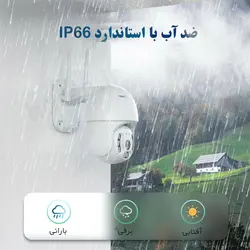 دوربین مداربسته بیسیم سیم کارتی 4G چرخشی v380 - آیسان
