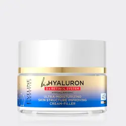 کرم فیلر جوانساز بیوهیالورون اولاین EVELINE bioHyaluron Ultra-Moisturizing Skin Structure improving Cream-Filler 50ml
