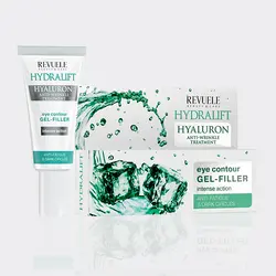 ژل فیلر هیدرا لیفت دور چشم رووله 25 میل مدل Revuele eye contour gel-filler hydralift hayluron