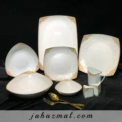 سرویس چینی پردیس طرح بوگاتی طلایی 30 پارچه کد 484b