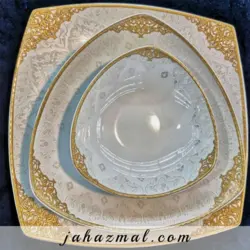 سرویس چینی پردیس طرح بوگاتی طلایی 30 پارچه کد 484b