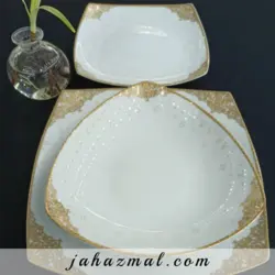 سرویس چینی پردیس طرح بوگاتی طلایی 30 پارچه کد 484b
