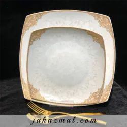سرویس چینی پردیس طرح بوگاتی طلایی 30 پارچه کد 484b