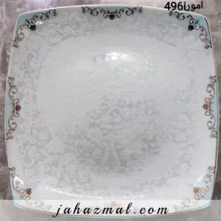 سرویس چینی پردیس طرح آمور فیروزه ای 105 پارچه کد 496i