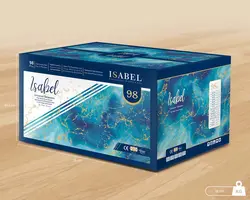 سرویس چینی پردیس طرح مارتا فیروزه ای 98 پارچه بن چاینا