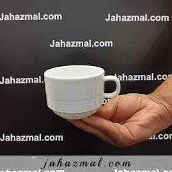 فنجان چای خوری هتلی سفید چینی زرین