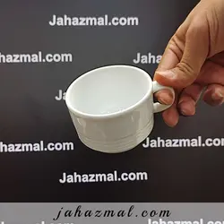 فنجان چای خوری هتلی سفید چینی زرین