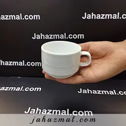 فنجان چای خوری هتلی سفید چینی زرین