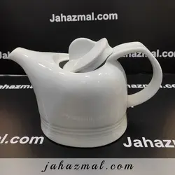 قوری چای خوری 2 فنجان هتلی سفید چینی زرین
