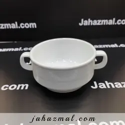 پیاله دسته دار هتلی سفید چینی زرین