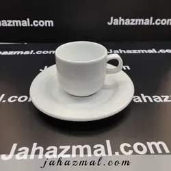 فنجان قهوه خوری هتلی سفید چینی زرین