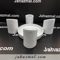 ست نمکدان و سماق پاش هتلی سفید چینی تقدیس