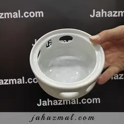 وارمر قوری دو نفره هتلی سفید چینی تقدیس