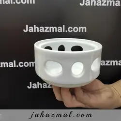 وارمر قوری دو نفره هتلی سفید چینی تقدیس