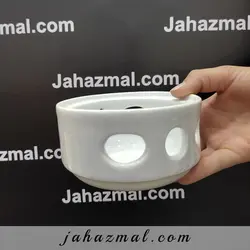 وارمر قوری دو نفره هتلی سفید چینی تقدیس