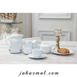 قوری چهار نفره هتلی سفید چینی تقدیس