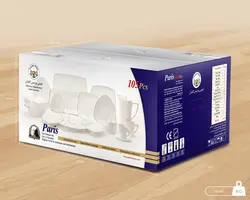 سرویس چینی پردیس طرح هیرام طلایی 105 پارچه