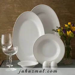سرویس چینی زرین طرح کلارا 74 پارچه