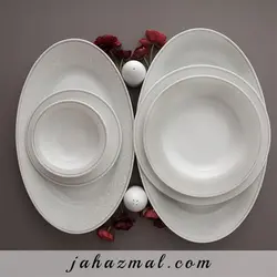 سرویس چینی زرین طرح کلارا 74 پارچه