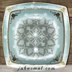 سرویس چینی پردیس طرح کاژین فیروزه ای 30 پارچه