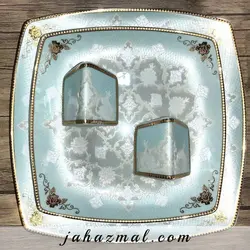 سرویس چینی پردیس طرح کاژین فیروزه ای 30 پارچه