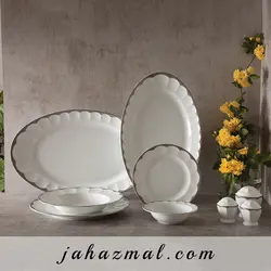 سرویس چینی زرین طرح ایساتیس پلاتینی 29 پارچه