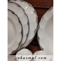 سرویس چینی زرین طرح ایساتیس پلاتینی 29 پارچه