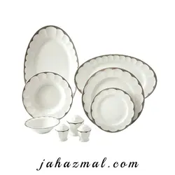 سرویس چینی زرین طرح ایساتیس پلاتینی 29 پارچه