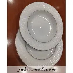 سرویس چینی زرین طرح سپید صدف 28 پارچه