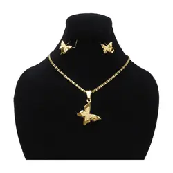 نیم ست استیل پروانه طلایی