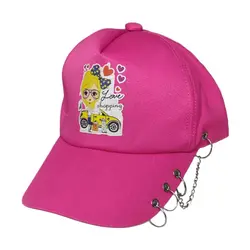 کلاه کپ دخترانه مدل پرنسس زنجیردار کد 05