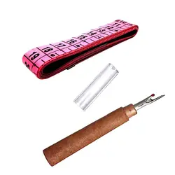 متر خیاطی به همراه بشکاف خیاطی طرح دسته چوبی