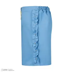 شلوارک دخترانه مدل بغل چین مروارید کد 810 رنگ آبی آسمانی