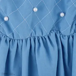 پیراهن دخترانه مدل مرواريد کد 11 رنگ آبی آسمانی
