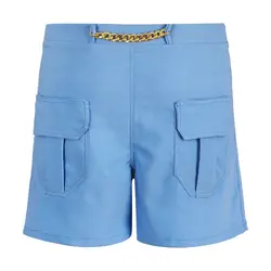 شلوارک دخترانه مدل کارگو زنجیر  طلایی کد 801