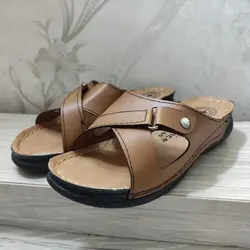 دمپایی زنانه طرح چسبی راحت و سبک کد 10 رنگ قهوه ای