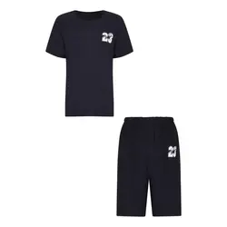 ست تی شرت و شلوارک دخترانه مدل 23 رنگ مشکی