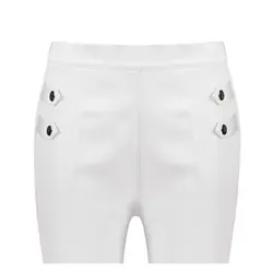 شلوار دخترانه مدل دمپا کمرکش رنگ سفیدکد GID-SH07