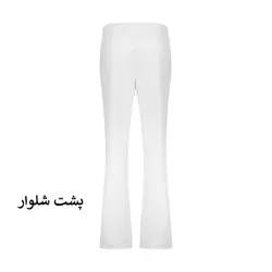 شلوار دخترانه مدل دمپا کمرکش رنگ سفیدکد GID-SH07