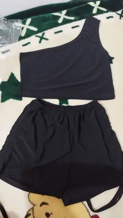 ست تاپ و شلوارک راحتی دخترانه مدل یقه رومی