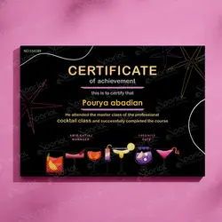 دانلود سرتیفیکیت کوکتل مستر کد 117 - اسپوریال‌ -‌ دانلود طرح لایه باز