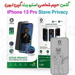 گلس پرایوسی استیو آیفون 13 پرو برند Green Lion