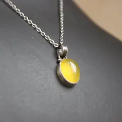 گردنبند شرف الشمس ساده دخترانه بیضی کد{10361} - انگشتر آنلاین - فروشگاه اینترنتی نگین و انگشتر