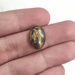 نگین حدید با حکاکی ستاره سلیمان کد{10389} - انگشتر آنلاین - فروشگاه اینترنتی نگین و انگشتر