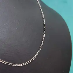 زنجیر نقره طرح فیگارو 50 سانتی متری کد{10463} - انگشترآنلاین