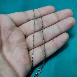 زنجیر نقره طرح فیگارو 50 سانتی متری کد{10463} - انگشترآنلاین