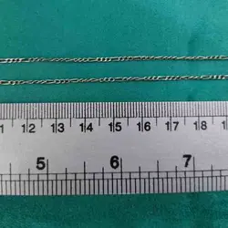 زنجیر نقره طرح فیگارو 50 سانتی متری کد{10463} - انگشترآنلاین