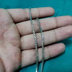 زنجیر نقره ونیزی 50 سانتی متری کد{10461} - انگشترآنلاین