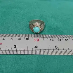 انگشتر فیروزه نیشابوری مردانه دست ساز کد{10488} - انگشترآنلاین