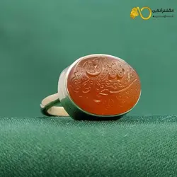 انگشتر عقیق یمنی مردانه با حکاکی هنری سحان الله کد{10599} - انگشترآنلاین